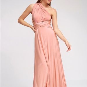Lulus blush convertible maxi dress
